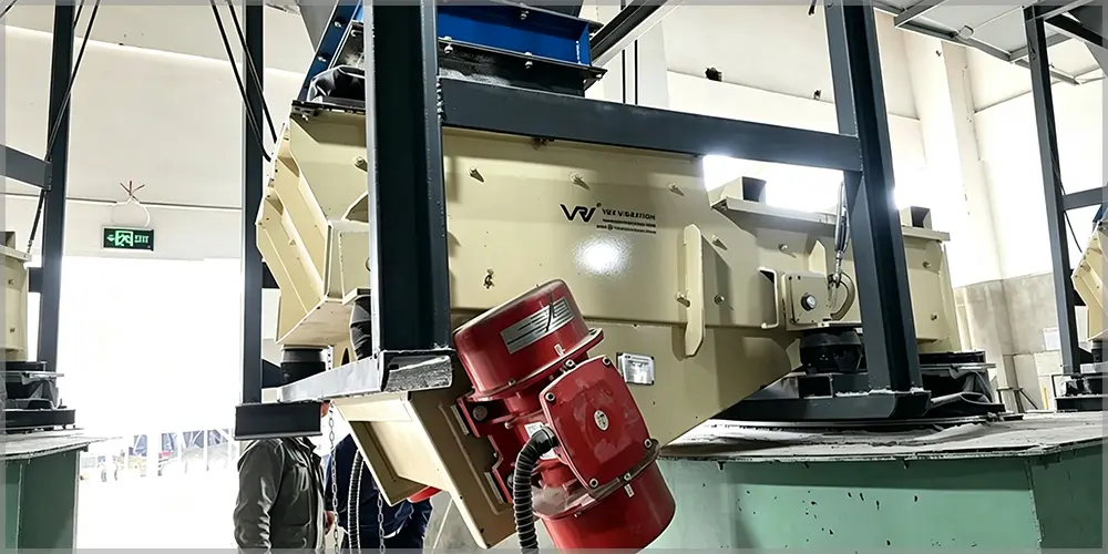 Vibrating bin discharge feeder installed under silo, industrial vibration feeding equipment for bulk material conveying
