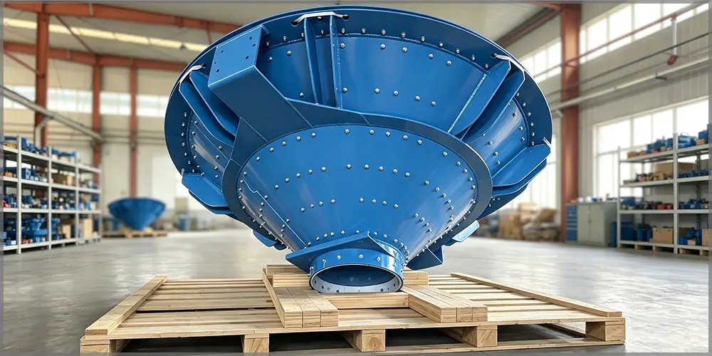 2350mm Bin Activator Q235B mild steel silo discharger with UPE lining for silica sand feeding in glass manufacturing