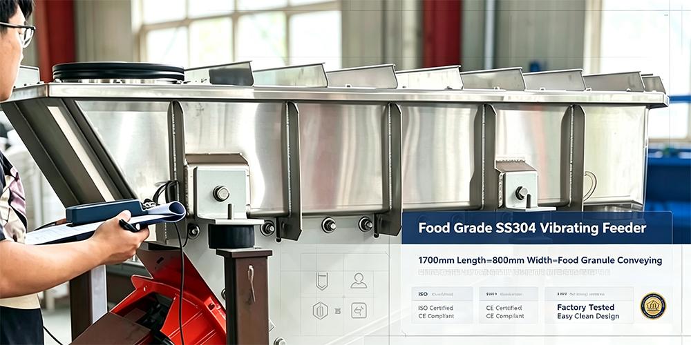 Gıda Granülleri Dozajlama ve Taşıma için Paslanmaz Çelik Elektromanyetik Titreşimli Besleyici